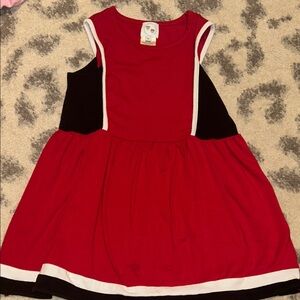 Girls' Red and Black Sleeveless Dress